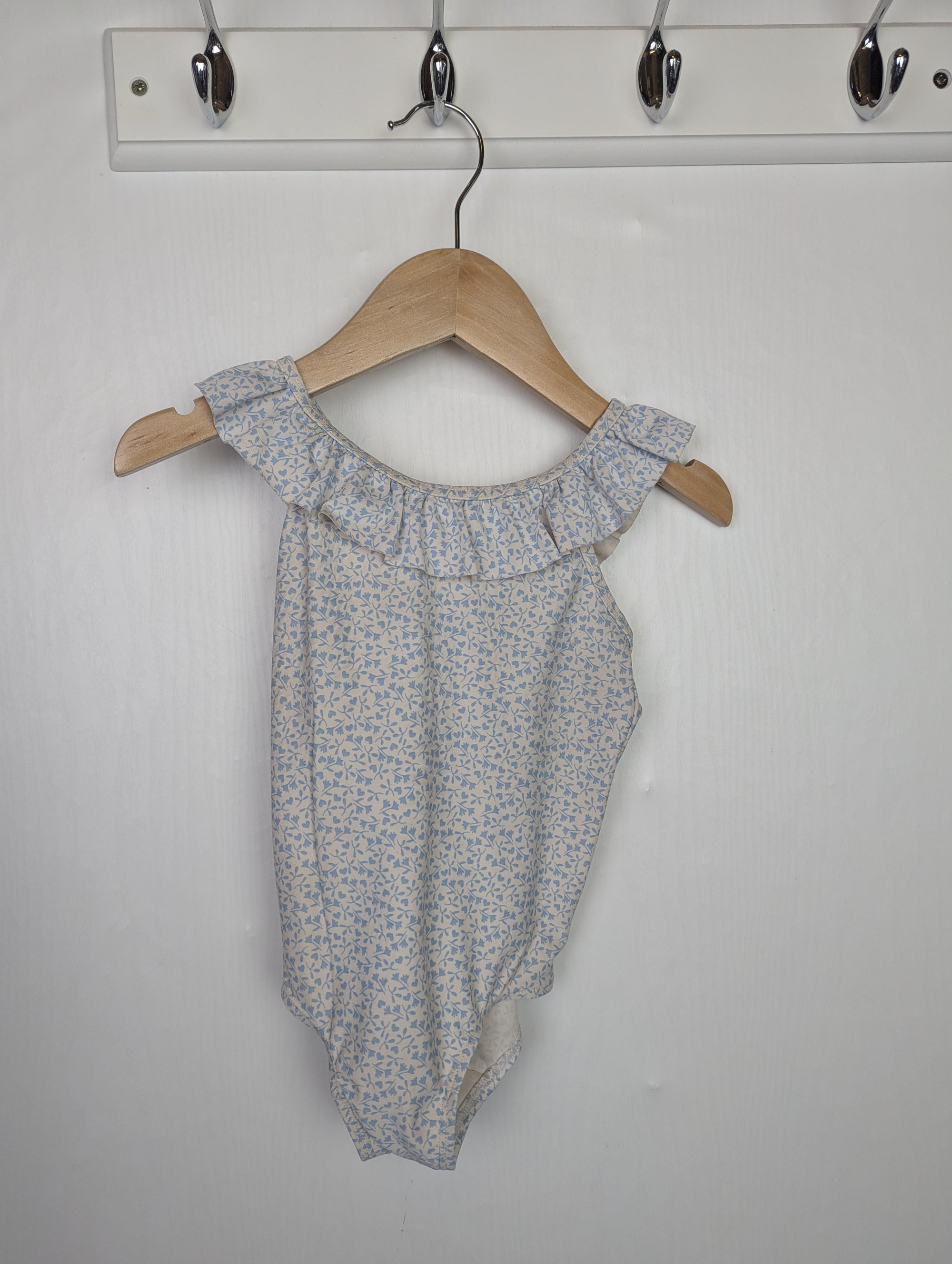 H&M Blue Floral Swimsuit - Girls 18 - 24 Months - Little Ones Preloved. Second Hand Children's & Preloved Baby, Kids, Girls & Boys Clothes. UK online