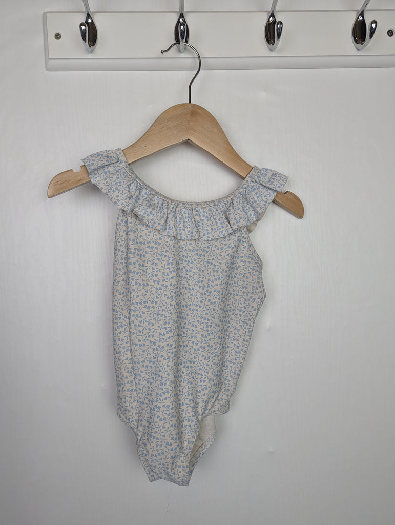 H&M Blue Floral Swimsuit - Girls 18-24 Months Little Ones Preloved Used, Preloved, Preworn Baby, Girls & Boys Clothes. Kids & Children's second hand Clothing UK Online. Cheap affordable. Brands including Next, Joules, Nutmeg Morrisons, TU, F&F, H&M.