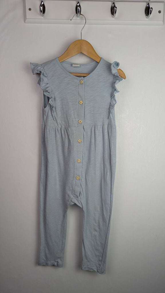 H&M Blue Playsuit - Girls 18-24 Months Little Ones Preloved Used, Preloved, Preworn Baby, Girls & Boys Clothes. Kids & Children's second hand Clothing UK Online. Cheap affordable. Brands including Next, Joules, Nutmeg Morrisons, TU, F&F, H&M.