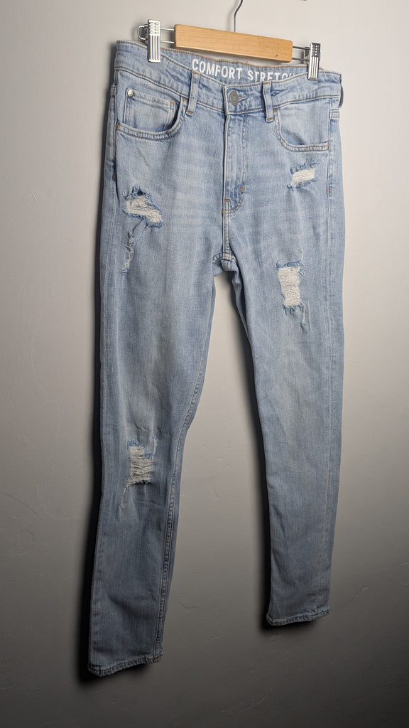 H&M Comfort Stretch Ripped Jeans - Boys 12-13 Years Little Ones Preloved Used, Preloved, Preworn & Second Hand Baby, Kids & Children's Clothing UK Online. Cheap affordable. Brands including Next, Joules, Nutmeg Morrisons, TU, F&F, H&M.