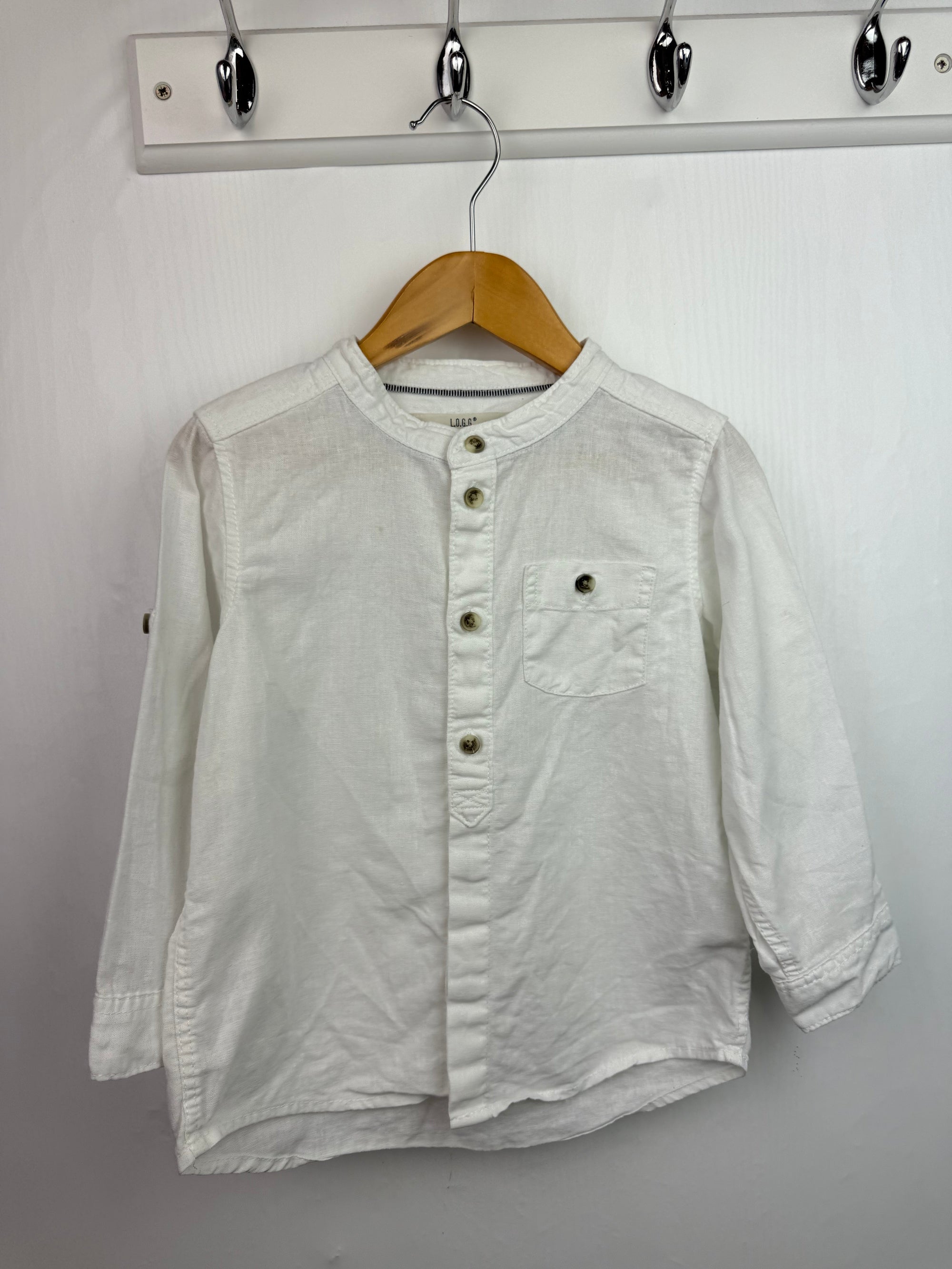 H&M Cotton & Linen Shirt - Boys 18 - 24 Months - Little Ones Preloved. Second Hand Children's & Preloved Baby, Kids, Girls & Boys Clothes. UK online