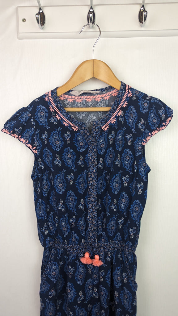 H&M Dark Blue Paisley Jumpsuit - Girls 7-8 Years H&M Used, Preloved, Preworn & Second Hand Baby, Kids & Children's Clothing UK Online. Cheap affordable. Brands including Next, Joules, Nutmeg Morrisons, TU, F&F, H&M.