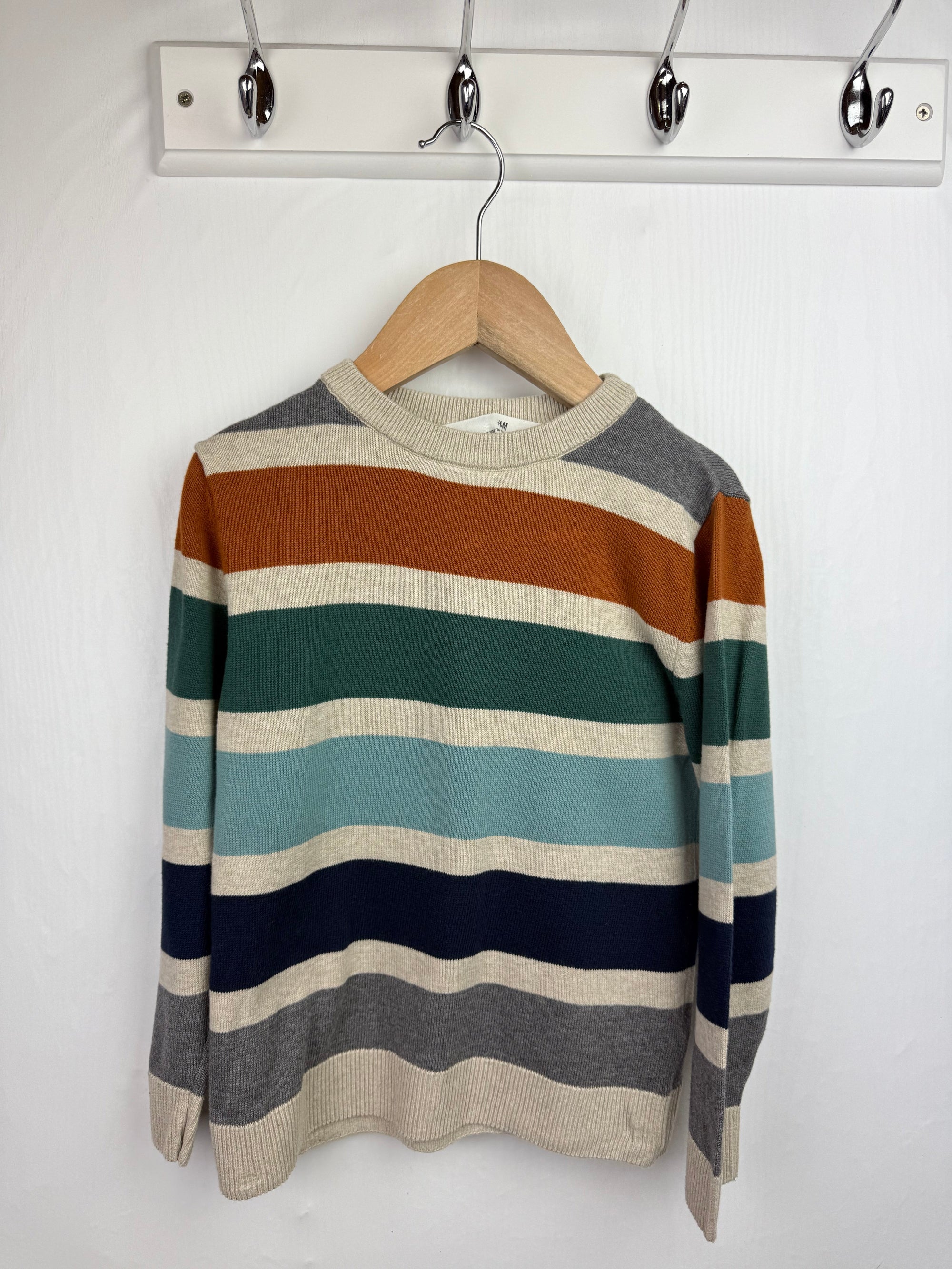 H&M Fine Knit Striped Jumper - Boys 4 - 6 Years - Little Ones Preloved. Second Hand Children's & Preloved Baby, Kids, Girls & Boys Clothes. UK online