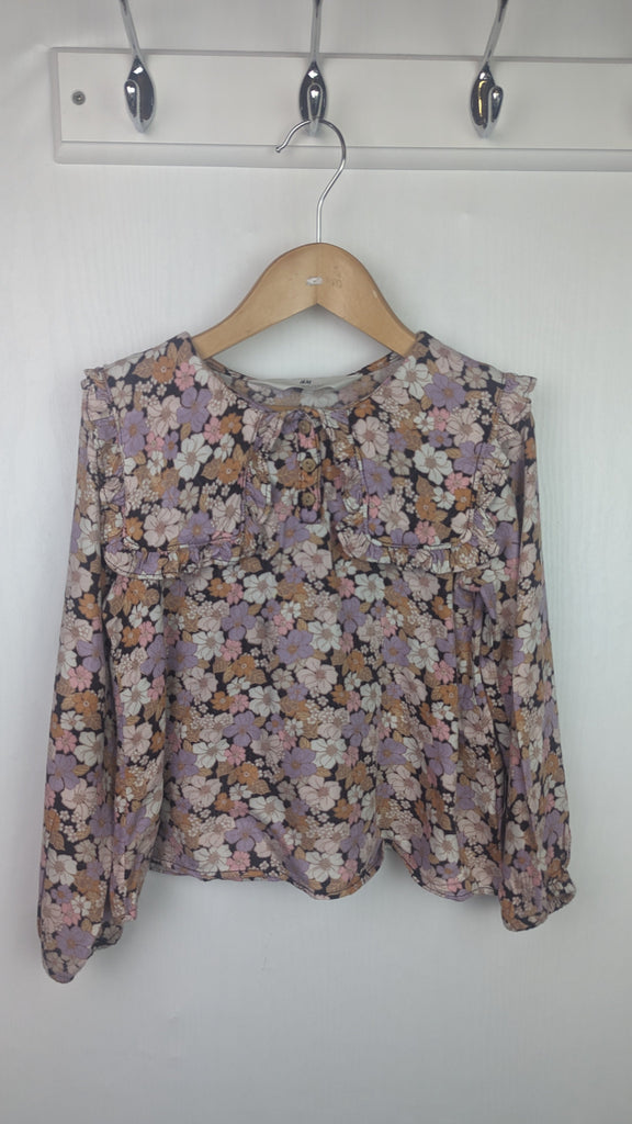 H&M Floral Collared Top - Girls 4-5 Years H&M Used, Preloved, Preworn & Second Hand Baby, Kids & Children's Clothing UK Online. Cheap affordable. Brands including Next, Joules, Nutmeg Morrisons, TU, F&F, H&M.