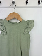 H&M Green Eyelet Sleeve Top - Girls 18 - 24 Months - Little Ones Preloved. Second Hand Children's & Preloved Baby, Kids, Girls & Boys Clothes. UK online
