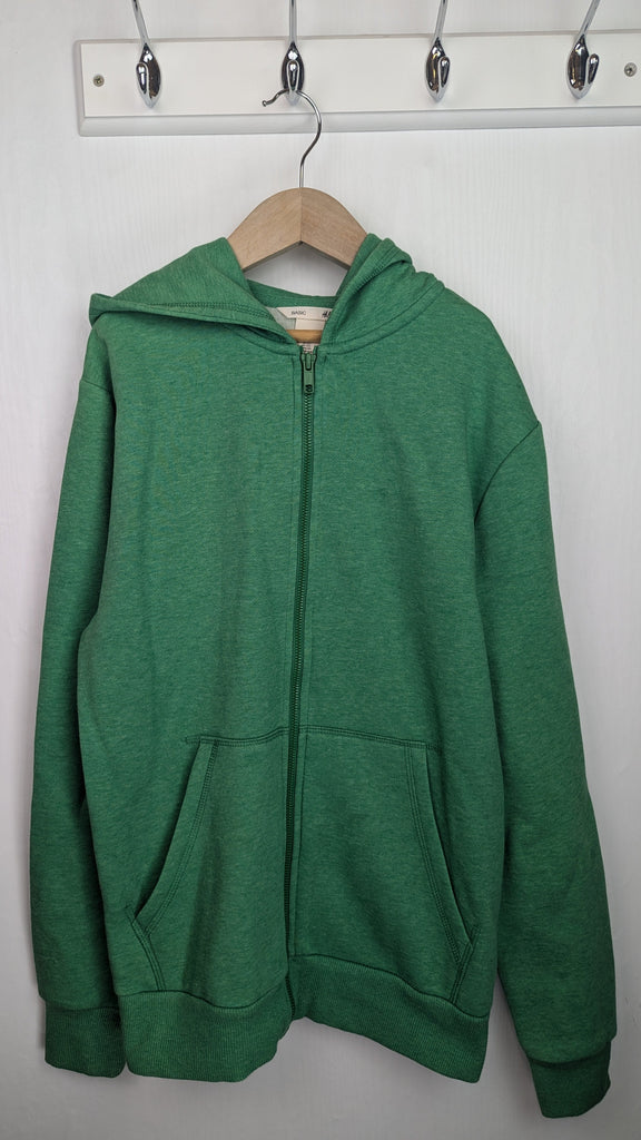 H&M Green Zip Hoodie - Unisex 12-14 Years H&M Used, Preloved, Preworn & Second Hand Baby, Kids & Children's Clothing UK Online. Cheap affordable. Brands including Next, Joules, Nutmeg Morrisons, TU, F&F, H&M.