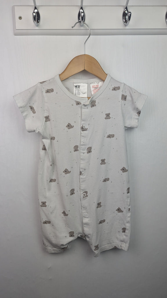 H&M Koala Romper - Unisex 9-12 months Little Ones Preloved Used, Preloved, Preworn & Second Hand Baby, Kids & Children's Clothing UK Online. Cheap affordable. Brands including Next, Joules, Nutmeg Morrisons, TU, F&F, H&M.