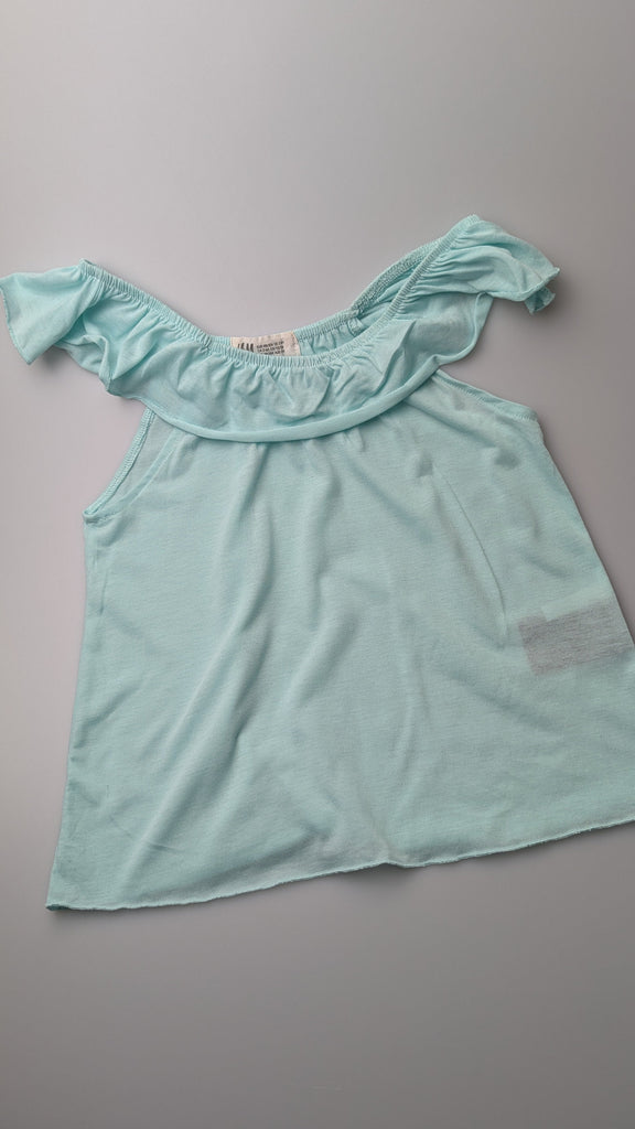 H&M Light Blue Sleeveless Top - Girls 2-4 Years Little Ones Preloved Used, Preloved, Preworn Baby, Girls & Boys Clothes. Kids & Children's second hand Clothing UK Online. Cheap affordable. Brands including Next, Joules, Nutmeg Morrisons, TU, F&F, H&M.