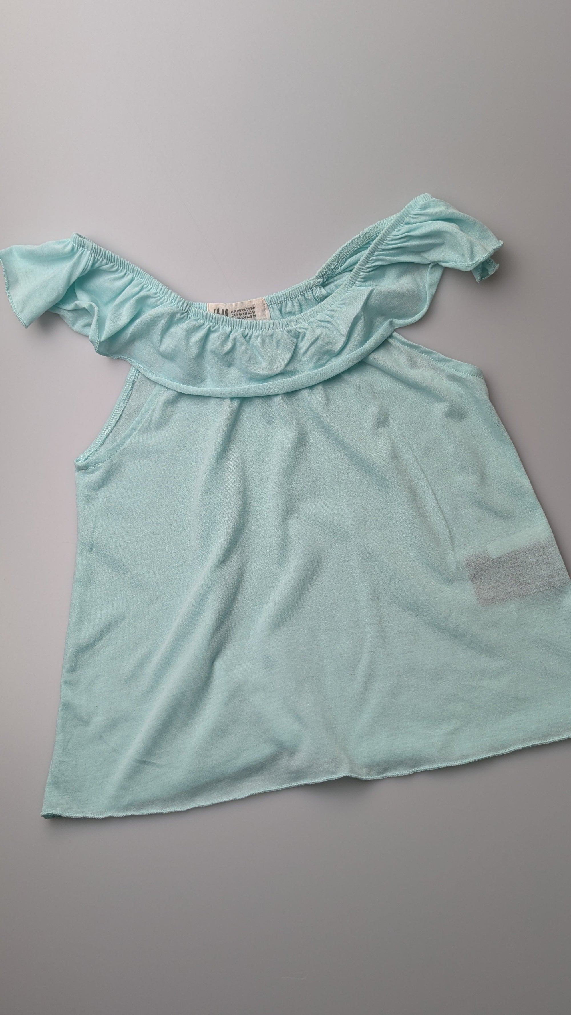 H&M Light Blue Sleeveless Top - Girls 2 - 4 Years - Little Ones Preloved. Second Hand Children's & Preloved Baby, Kids, Girls & Boys Clothes. UK online