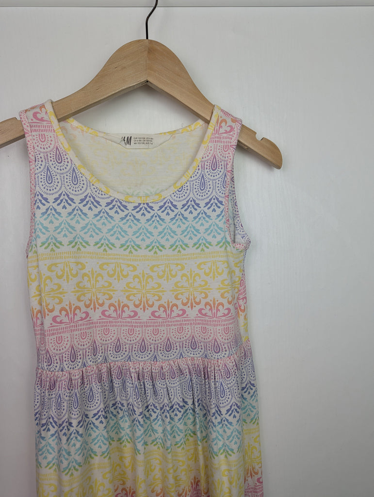 H&M Multi Coloured Dress - Girls 6-8 Years Little Ones Preloved Used, Preloved, Preworn Baby, Girls & Boys Clothes. Kids & Children's second hand Clothing UK Online. Cheap affordable. Brands including Next, Joules, Nutmeg Morrisons, TU, F&F, H&M.