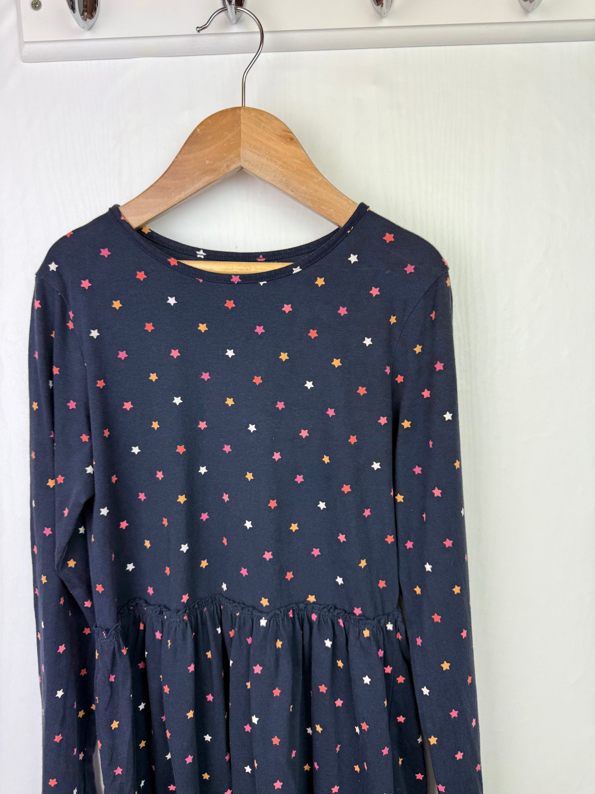 H&M Navy Star Long Sleeve Dress - Girls 8 - 10 Years - Little Ones Preloved. Second Hand Children's & Preloved Baby, Kids, Girls & Boys Clothes. UK online