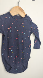 H&M Navy Stars Long Sleeve Bodysuit - Girls 4 - 6 Months - Little Ones Preloved. Second Hand Children's & Preloved Baby, Kids, Girls & Boys Clothes. UK online