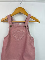 H&M Pink Heart Cord Dress - Girls 6 - 9 Monthd - Little Ones Preloved. Second Hand Children's & Preloved Baby, Kids, Girls & Boys Clothes. UK online