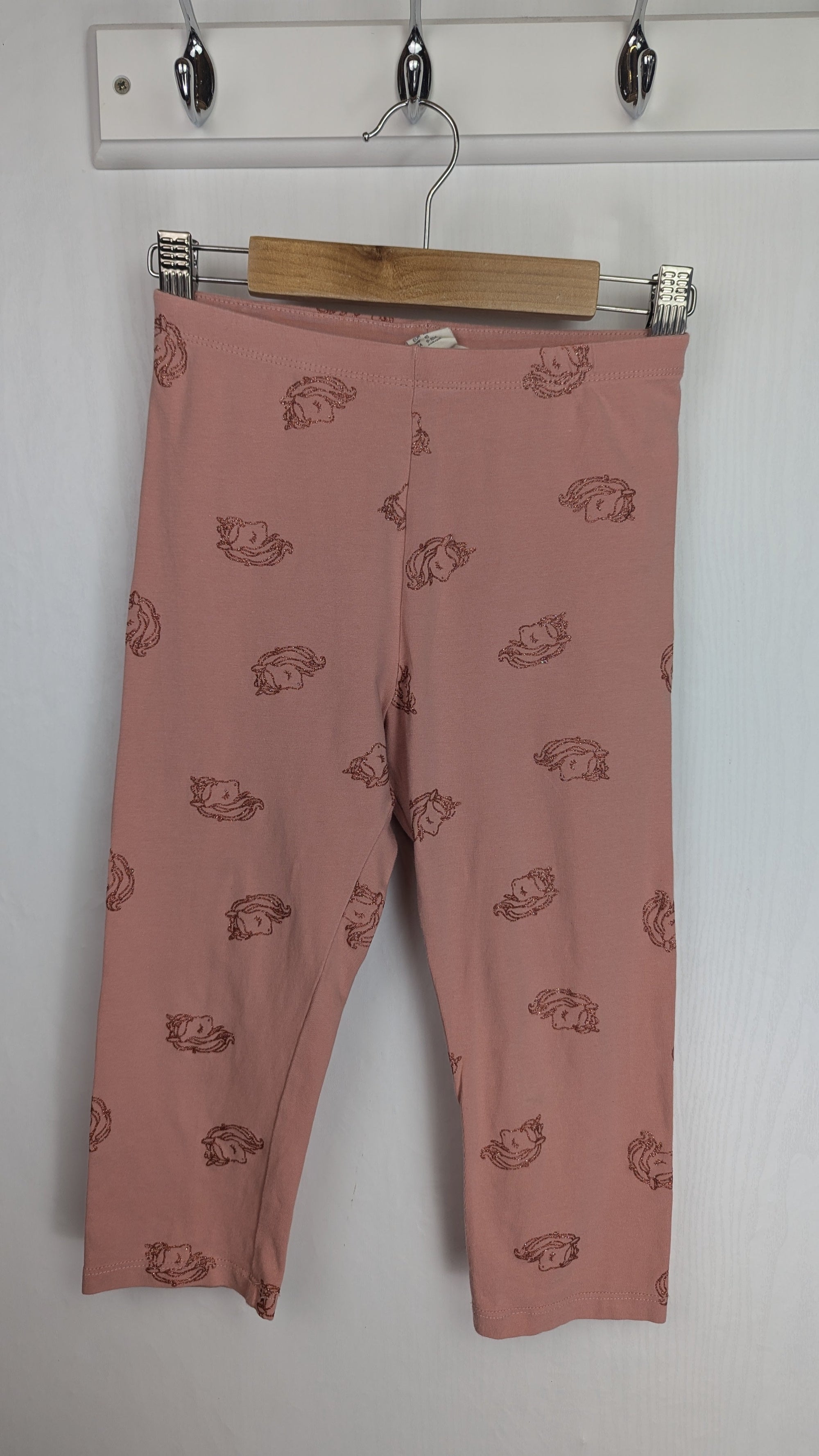 H&M Pink Unicorn Cropped Leggings - Girls 9 - 10 Years - Little Ones Preloved. Second Hand Children's & Preloved Baby, Kids, Girls & Boys Clothes. UK online