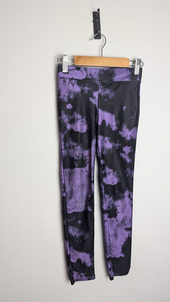 H&M Purple & Black Gym Leggings - Girls 8-9 Years Little Ones Preloved Used, Preloved, Preworn & Second Hand Baby, Kids & Children's Clothing UK Online. Cheap affordable. Brands including Next, Joules, Nutmeg Morrisons, TU, F&F, H&M.