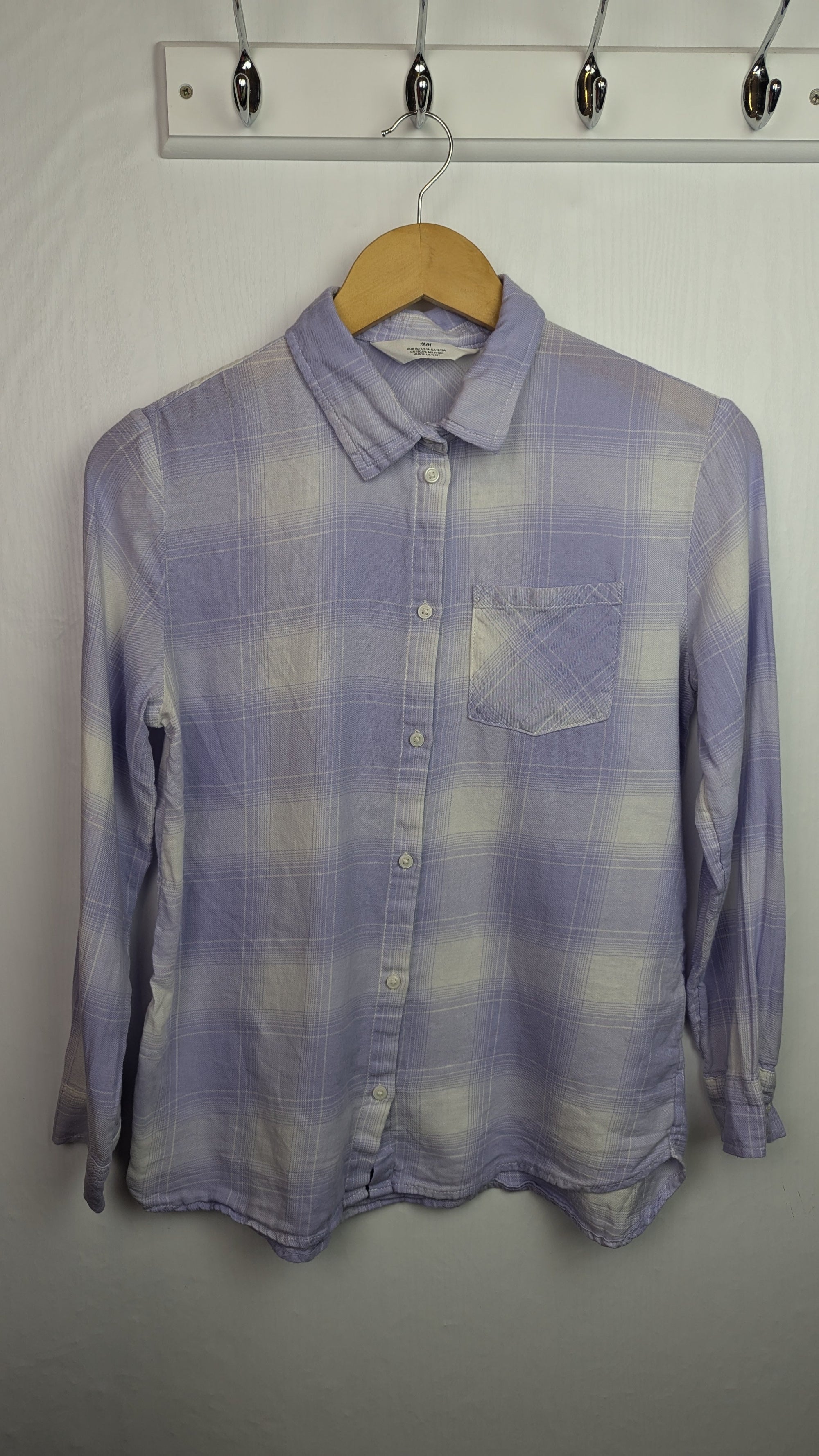 H&M Purple & White Plaid Shirt - Boys 11 - 12 Years - Little Ones Preloved. Second Hand Children's & Preloved Baby, Kids, Girls & Boys Clothes. UK online