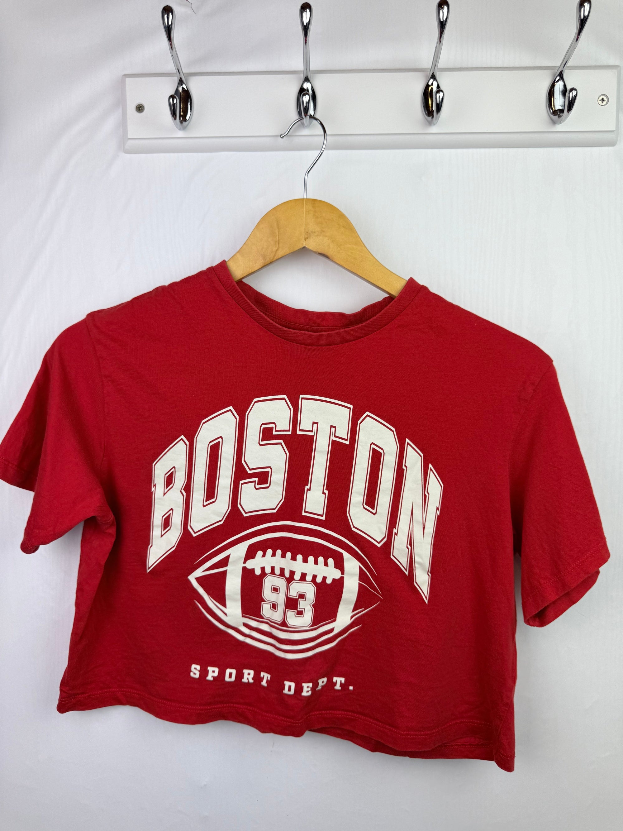 H&M Red Boston Crop Top - Girls 12 - 14 Years - Little Ones Preloved. Second Hand Children's & Preloved Baby, Kids, Girls & Boys Clothes. UK online