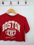 H&M Red Boston Crop Top - Girls 12 - 14 Years - Little Ones Preloved. Second Hand Children's & Preloved Baby, Kids, Girls & Boys Clothes. UK online