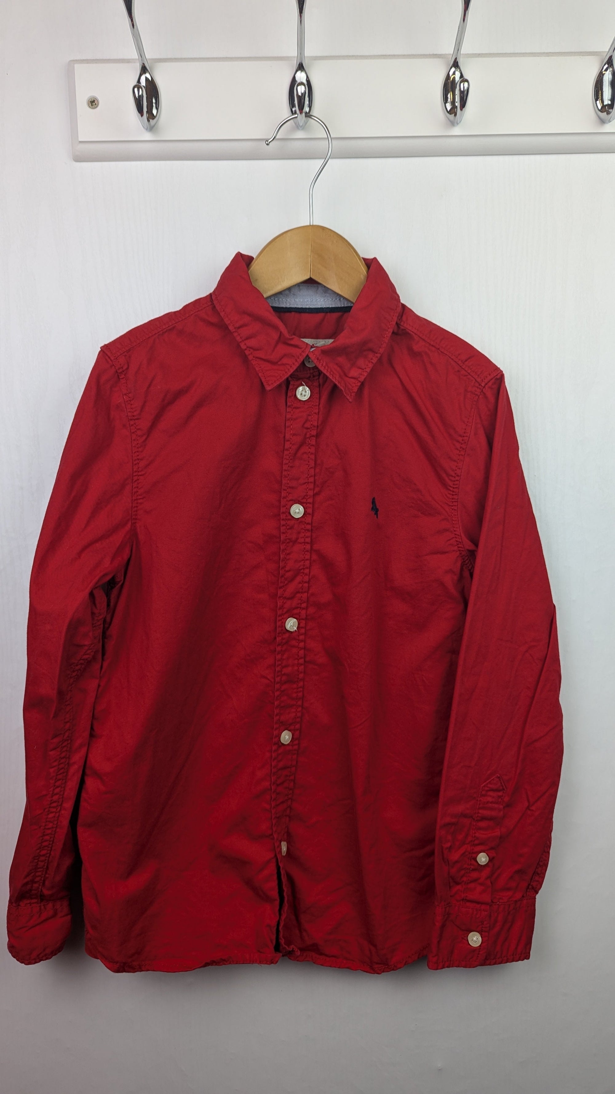 H&M Red Long Sleeve Shirt - Boys 7 - 8 Years - Little Ones Preloved. Second Hand Children's & Preloved Baby, Kids, Girls & Boys Clothes. UK online