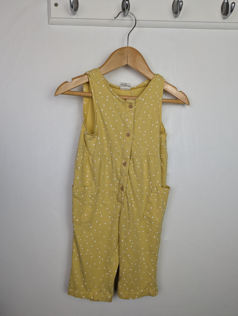 H&M Yellow Hear Romper - Girls 6-9 Months Little Ones Preloved Used, Preloved, Preworn Baby, Girls & Boys Clothes. Kids & Children's second hand Clothing UK Online. Cheap affordable. Brands including Next, Joules, Nutmeg Morrisons, TU, F&F, H&M.