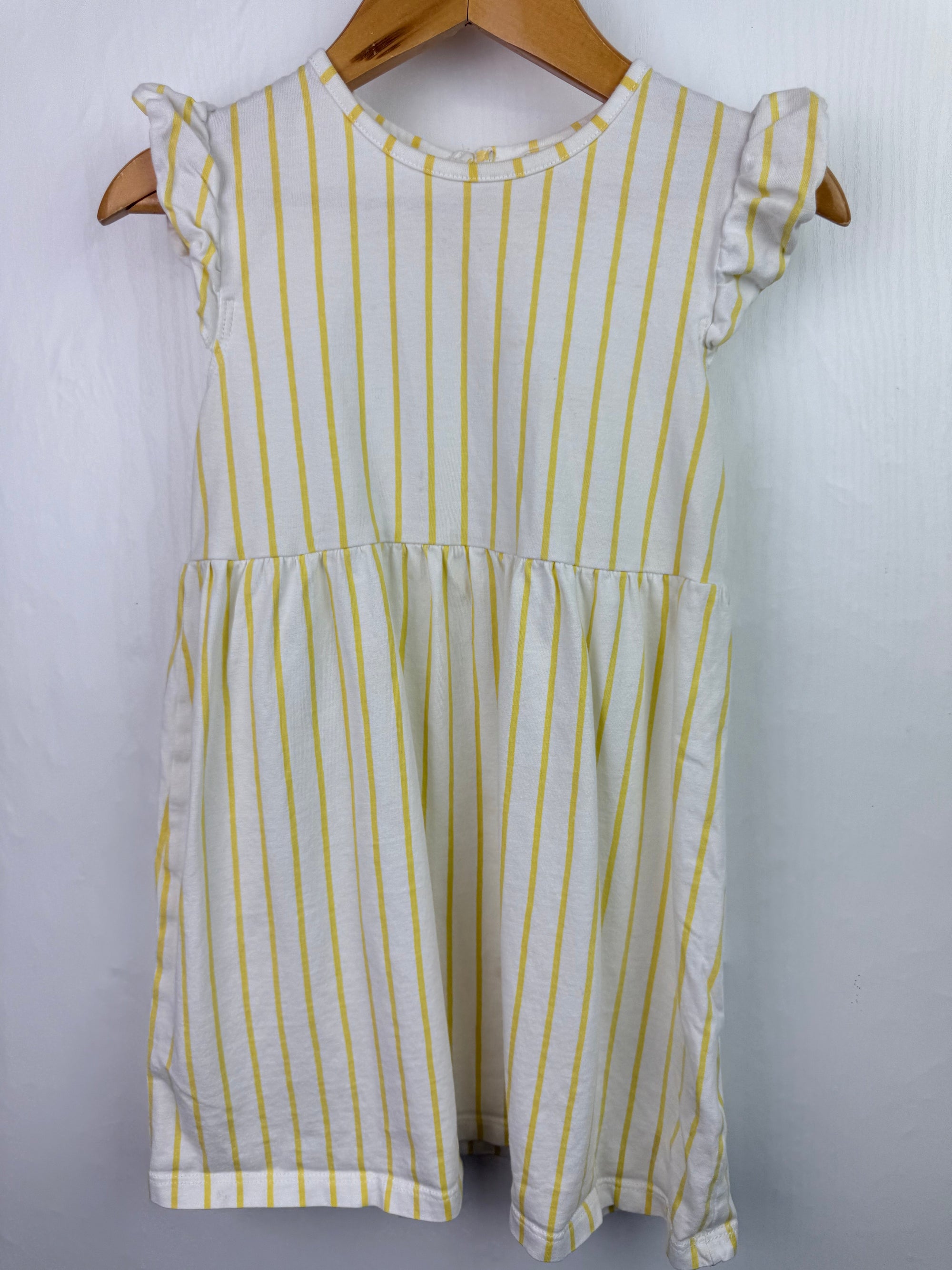 H&M Yellow Striped Dress - Girls 2 - 3 Years - Little Ones Preloved. Second Hand Children's & Preloved Baby, Kids, Girls & Boys Clothes. UK online