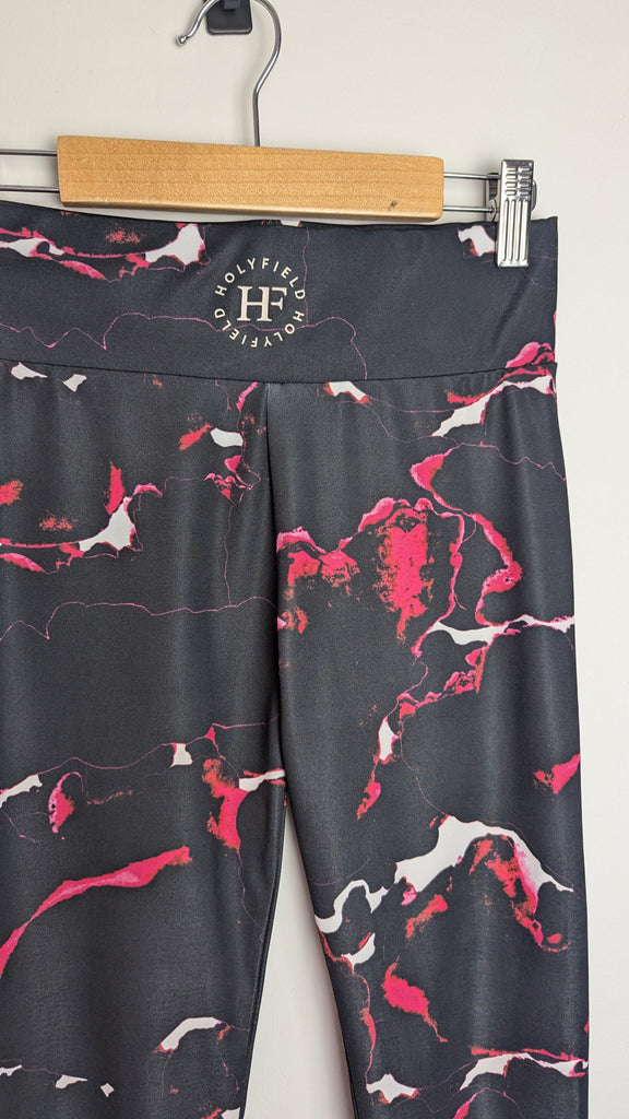 Hollyfield Black & Pink Gym Leggings - Girls 10-12 Years Little Ones Preloved Used, Preloved, Preworn Baby, Girls & Boys Clothes. Kids & Children's second hand Clothing UK Online. Cheap affordable. Brands including Next, Joules, Nutmeg Morrisons, TU, F&F, H&M.