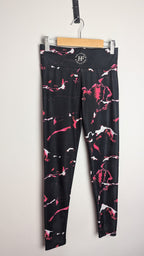 Hollyfield Black & Pink Gym Leggings - Girls 10 - 12 Years - Little Ones Preloved. Second Hand Children's & Preloved Baby, Kids, Girls & Boys Clothes. UK online