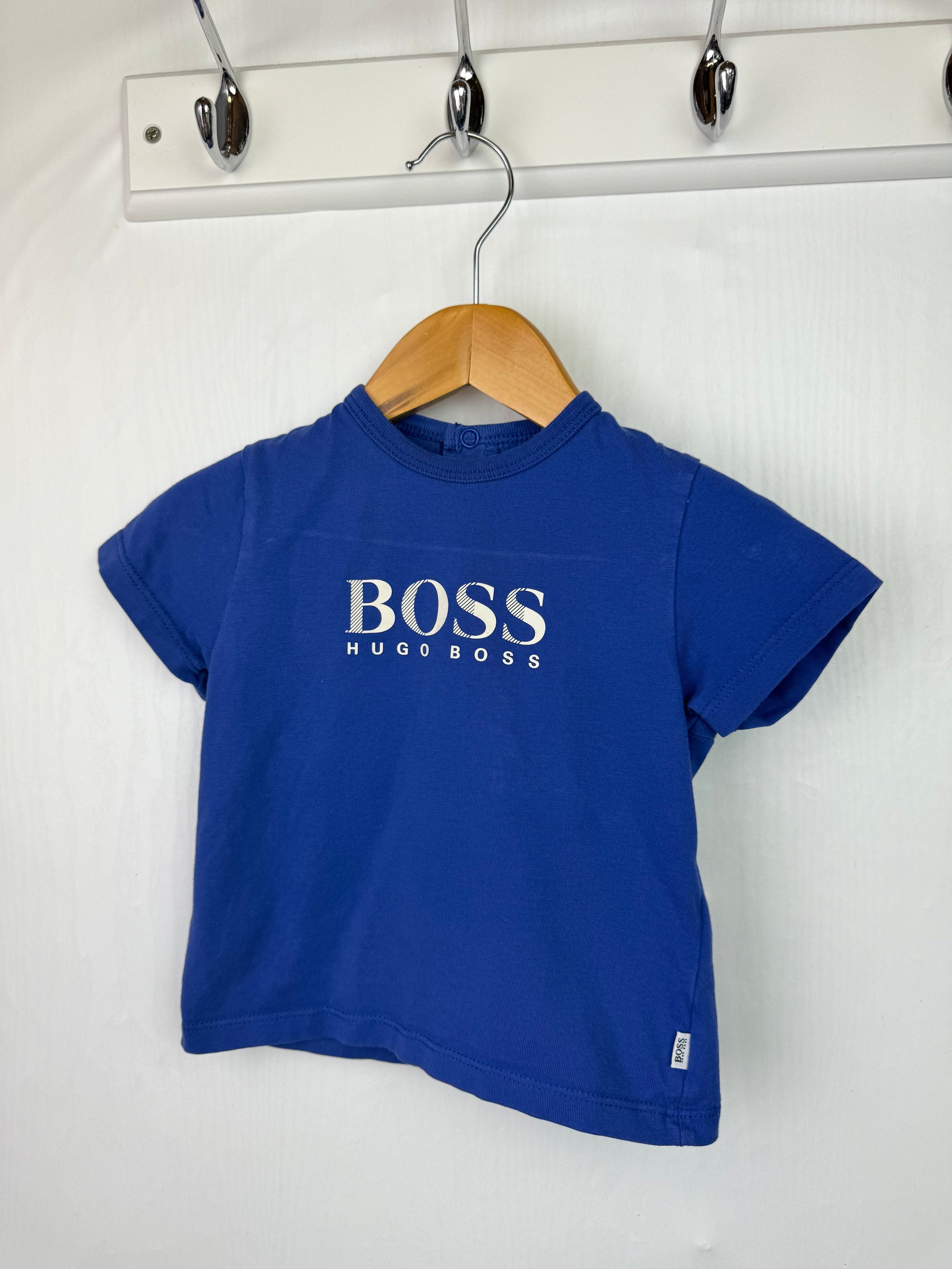 Hugo Boss Blue Short Sleeve Top - Boys 9 Months - Little Ones Preloved. Second Hand Children's & Preloved Baby, Kids, Girls & Boys Clothes. UK online