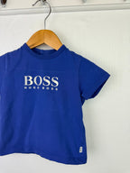 Hugo Boss Blue Short Sleeve Top - Boys 9 Months - Little Ones Preloved. Second Hand Children's & Preloved Baby, Kids, Girls & Boys Clothes. UK online