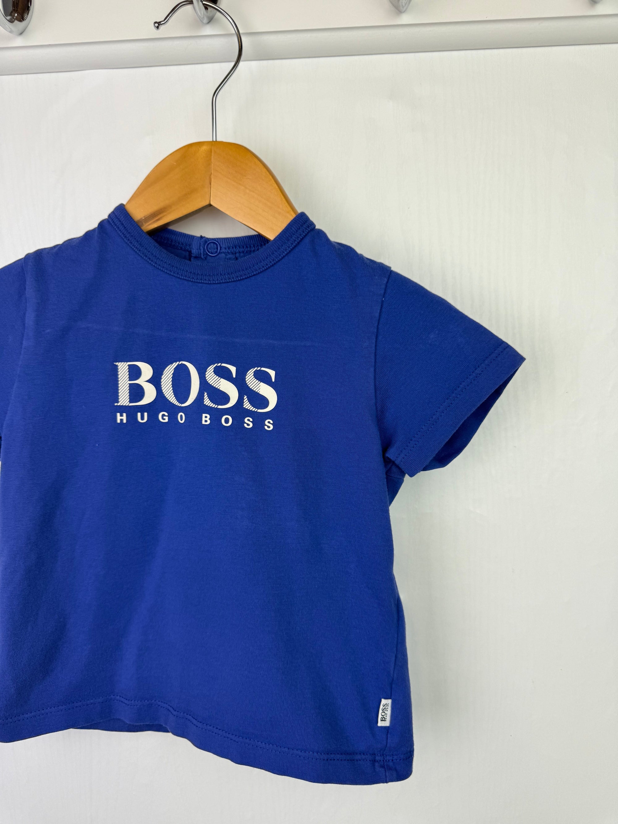 Hugo Boss Blue Short Sleeve Top - Boys 9 Months - Little Ones Preloved. Second Hand Children's & Preloved Baby, Kids, Girls & Boys Clothes. UK online