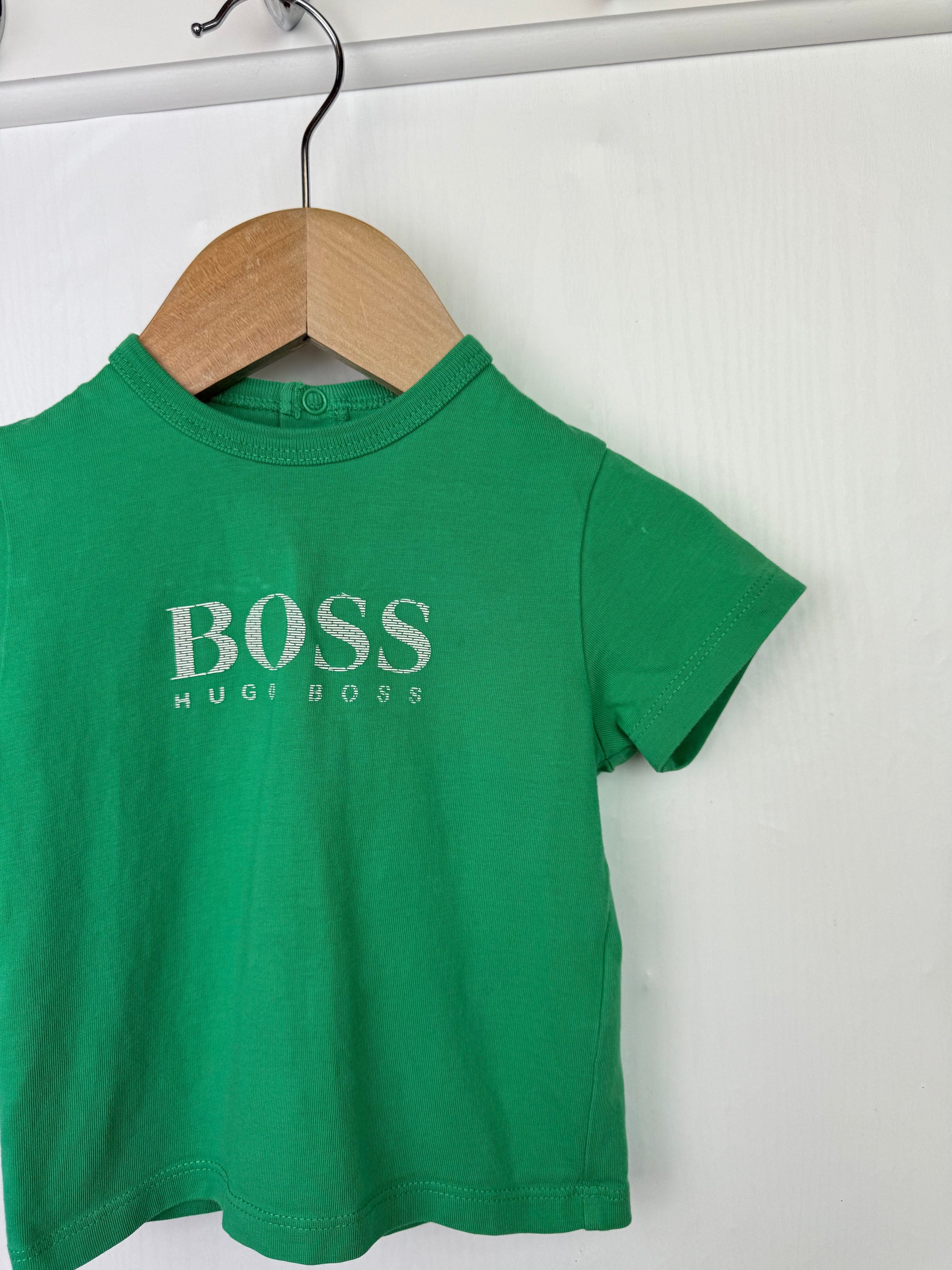 Hugo Boss Green Short Sleeve Top - Boys 6 Months - Little Ones Preloved. Second Hand Children's & Preloved Baby, Kids, Girls & Boys Clothes. UK online