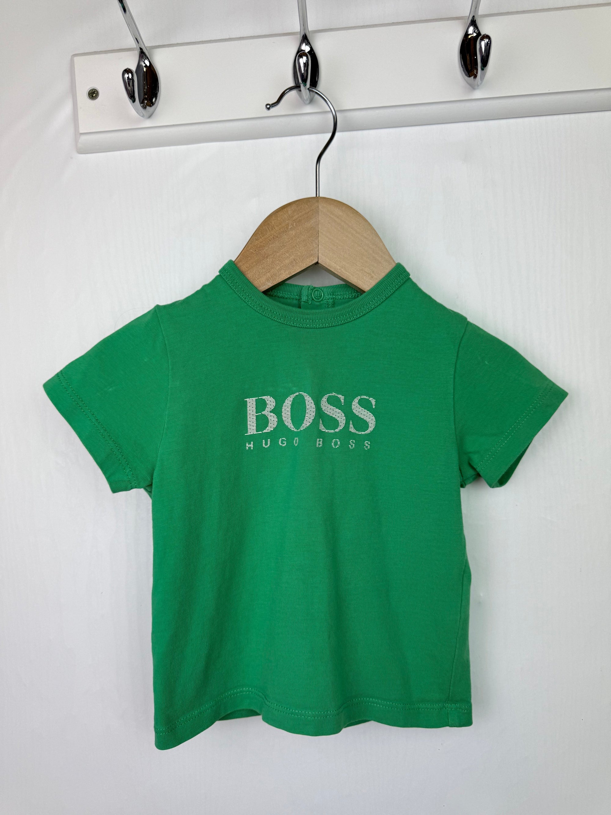 Hugo Boss Green Short Sleeve Top - Boys 6 Months - Little Ones Preloved. Second Hand Children's & Preloved Baby, Kids, Girls & Boys Clothes. UK online