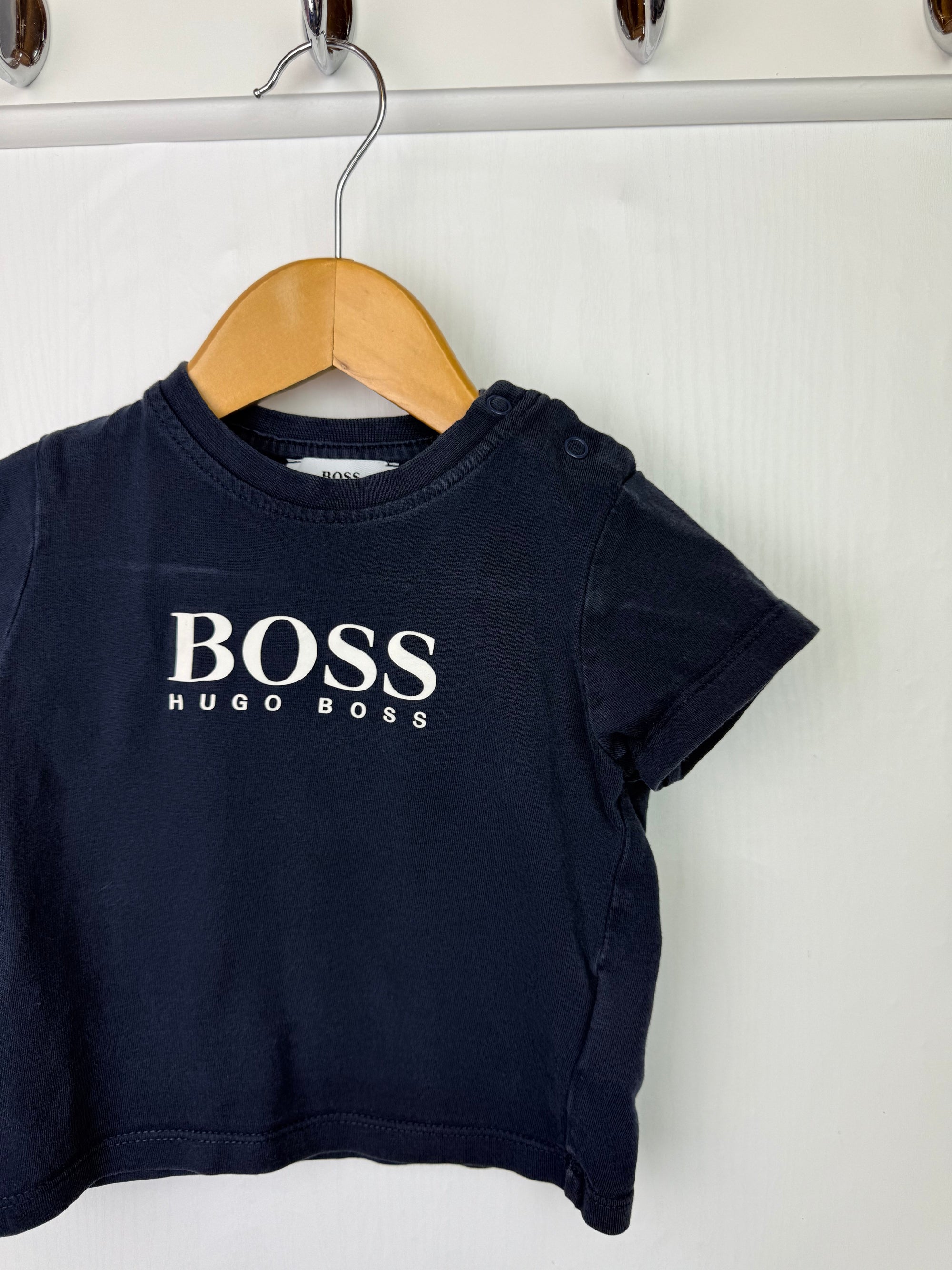 Hugo Boss Navy Short Sleeve Top - Boys 6 Months - Little Ones Preloved. Second Hand Children's & Preloved Baby, Kids, Girls & Boys Clothes. UK online