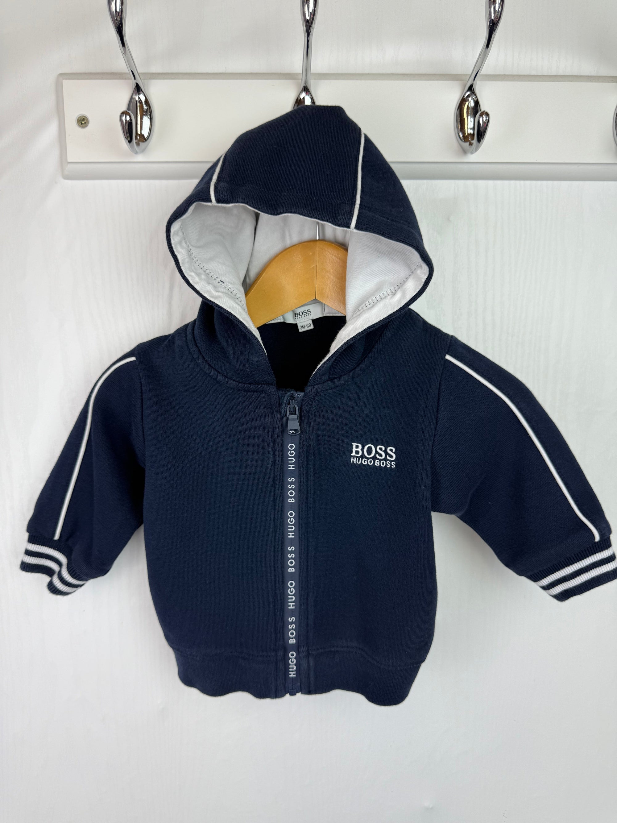Hugo Boss Navy Zip Hoodie - Boys 3 Months - Little Ones Preloved. Second Hand Children's & Preloved Baby, Kids, Girls & Boys Clothes. UK online