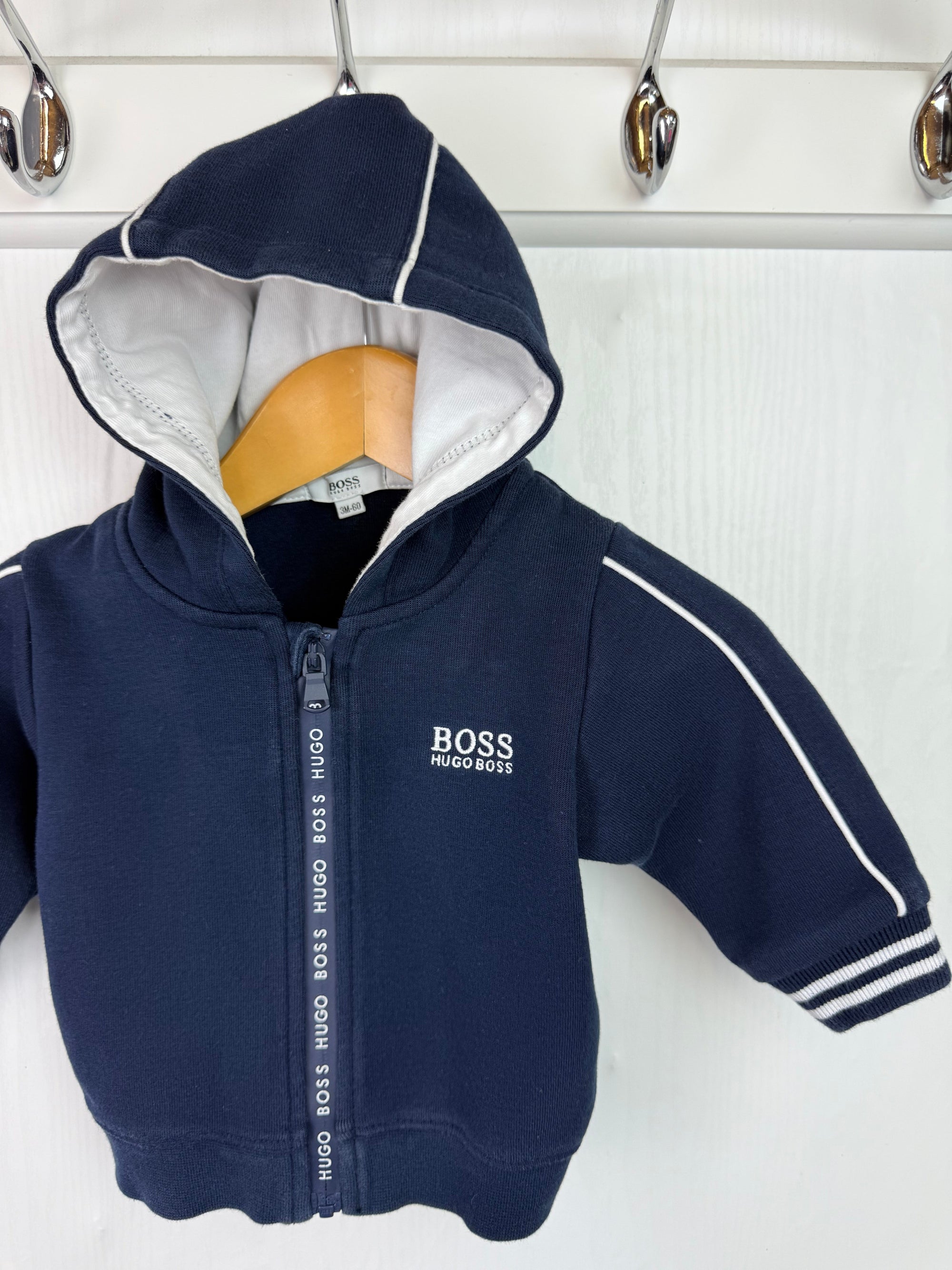 Hugo Boss Navy Zip Hoodie - Boys 3 Months - Little Ones Preloved. Second Hand Children's & Preloved Baby, Kids, Girls & Boys Clothes. UK online