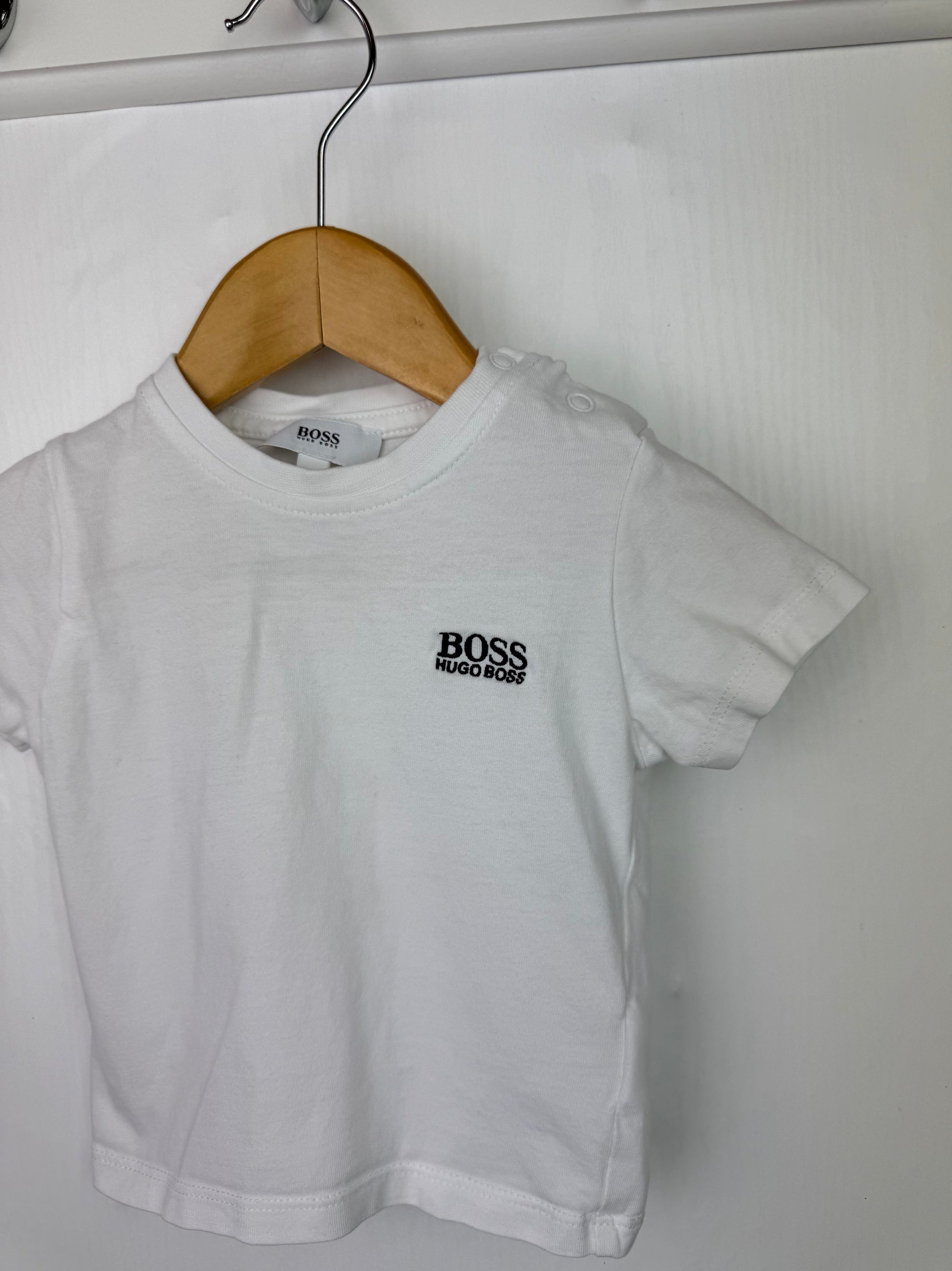 Hugo Boss White Short Sleeve Top - Boys 6 Months - Little Ones Preloved. Second Hand Children's & Preloved Baby, Kids, Girls & Boys Clothes. UK online