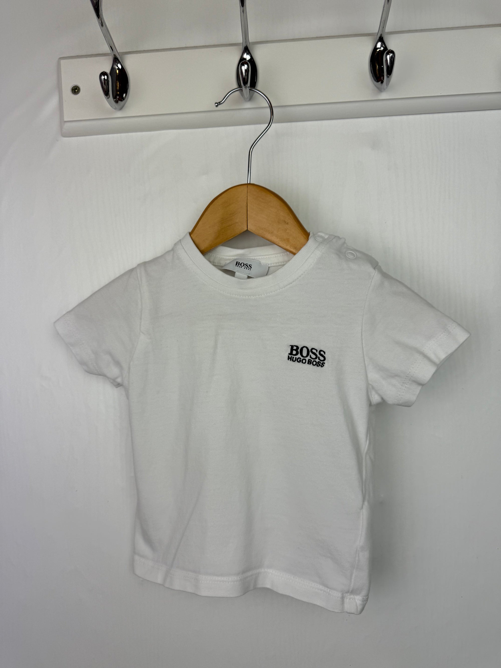Hugo Boss White Short Sleeve Top - Boys 6 Months - Little Ones Preloved. Second Hand Children's & Preloved Baby, Kids, Girls & Boys Clothes. UK online
