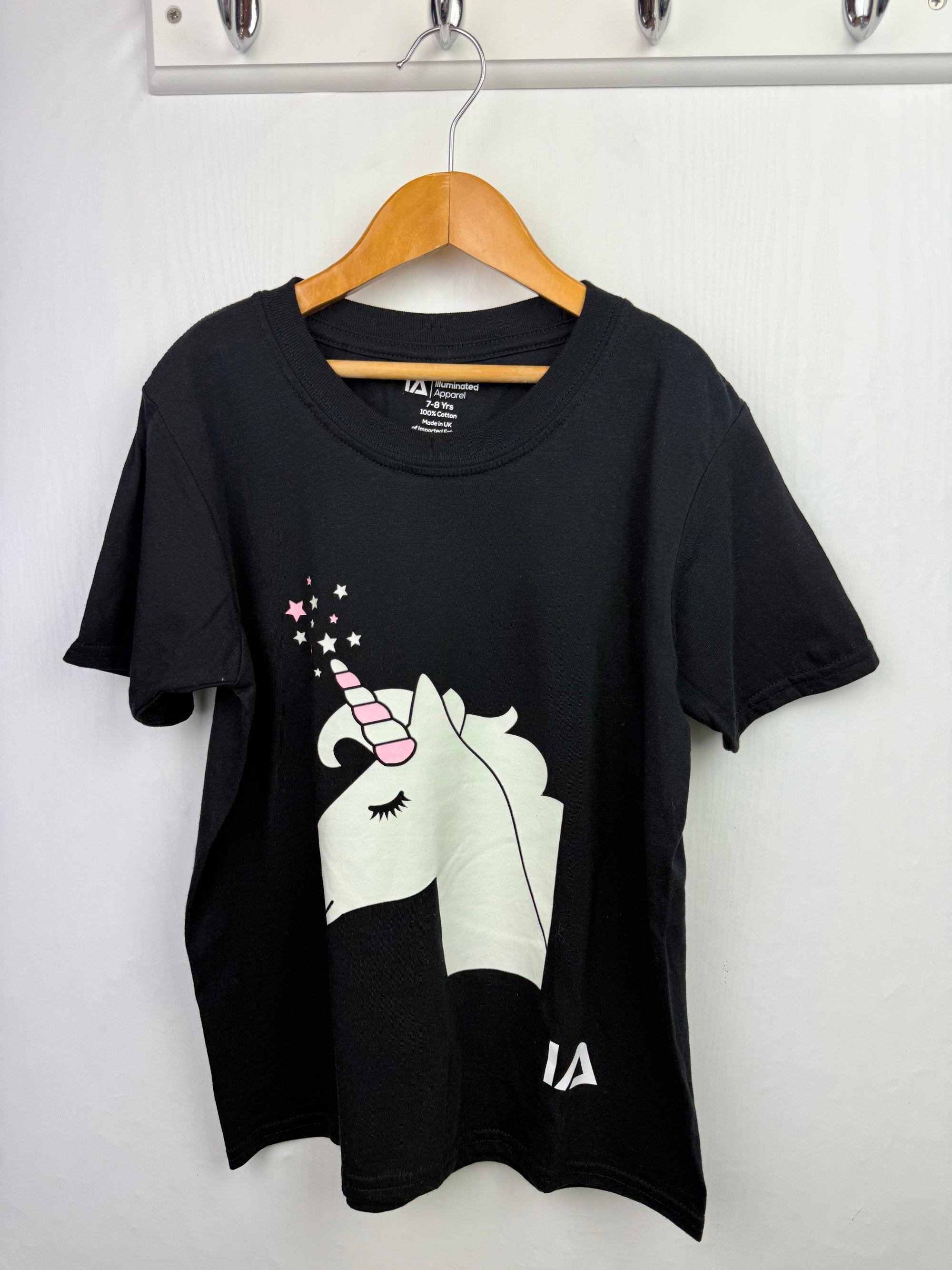 Illuminated Apparel Unicorn Short Sleeve Top - Girls 7 - 8 Years - Little Ones Preloved. Second Hand Children's & Preloved Baby, Kids, Girls & Boys Clothes. UK online