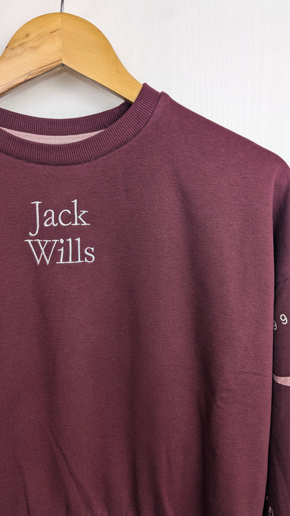 Jack Wills Burgundy Jumper - Girls 12-13 Years Little Ones Preloved Used, Preloved, Preworn Baby, Girls & Boys Clothes. Kids & Children's second hand Clothing UK Online. Cheap affordable. Brands including Next, Joules, Nutmeg Morrisons, TU, F&F, H&M.