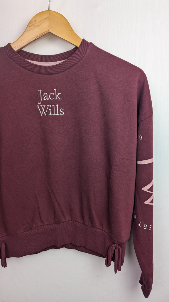 Jack Wills Burgundy Jumper - Girls 12-13 Years Little Ones Preloved Used, Preloved, Preworn Baby, Girls & Boys Clothes. Kids & Children's second hand Clothing UK Online. Cheap affordable. Brands including Next, Joules, Nutmeg Morrisons, TU, F&F, H&M.