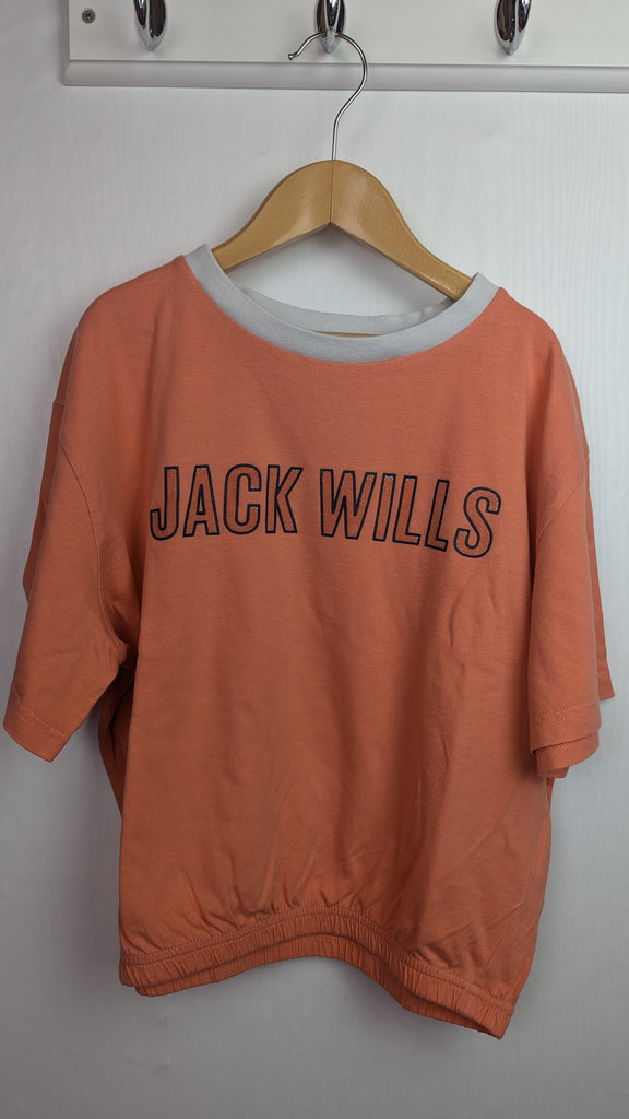 Jack Wills Short Sleeve Crop Top - Girls 12-13 Years Little Ones Preloved Used, Preloved, Preworn Baby, Girls & Boys Clothes. Kids & Children's second hand Clothing UK Online. Cheap affordable. Brands including Next, Joules, Nutmeg Morrisons, TU, F&F, H&M.