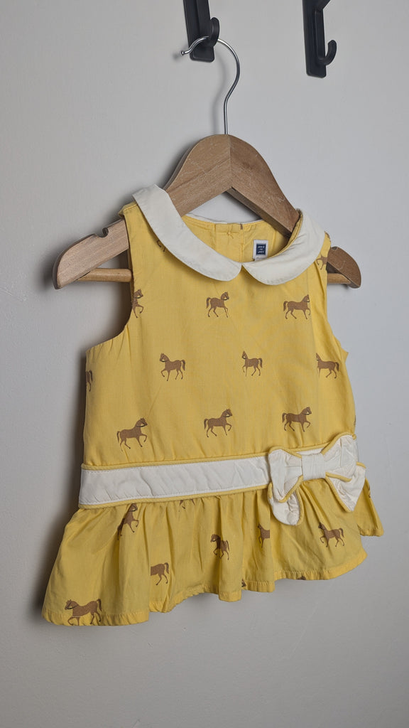 Janie and Jack Yellow Horse Sleeveless Top - Girls 18-24 Months Little Ones Preloved Used, Preloved, Preworn Baby, Girls & Boys Clothes. Kids & Children's second hand Clothing UK Online. Cheap affordable. Brands including Next, Joules, Nutmeg Morrisons, TU, F&F, H&M.