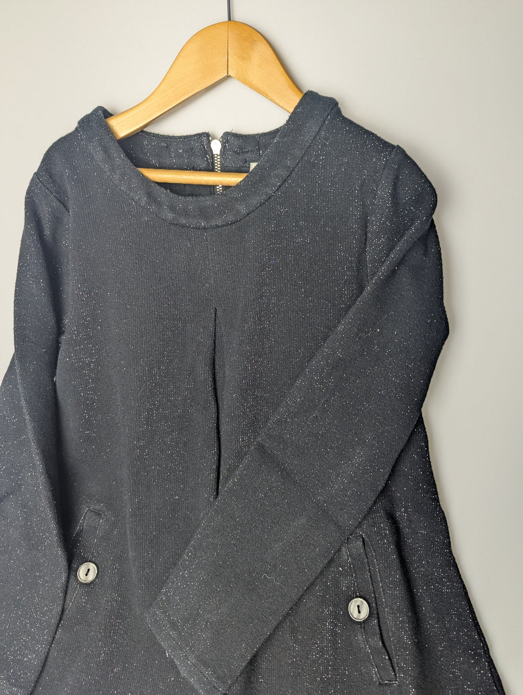 Jean Bourget Black Glitter Dress - Girls 10 Years - Little Ones Preloved. Second Hand Children's & Preloved Baby, Kids, Girls & Boys Clothes. UK online