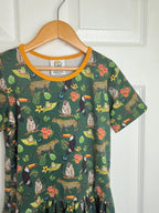 Jeco Green Jungle Organic Cotton Dress - Girls 8 - 9 Years - Little Ones Preloved. Second Hand Children's & Preloved Baby, Kids, Girls & Boys Clothes. UK online