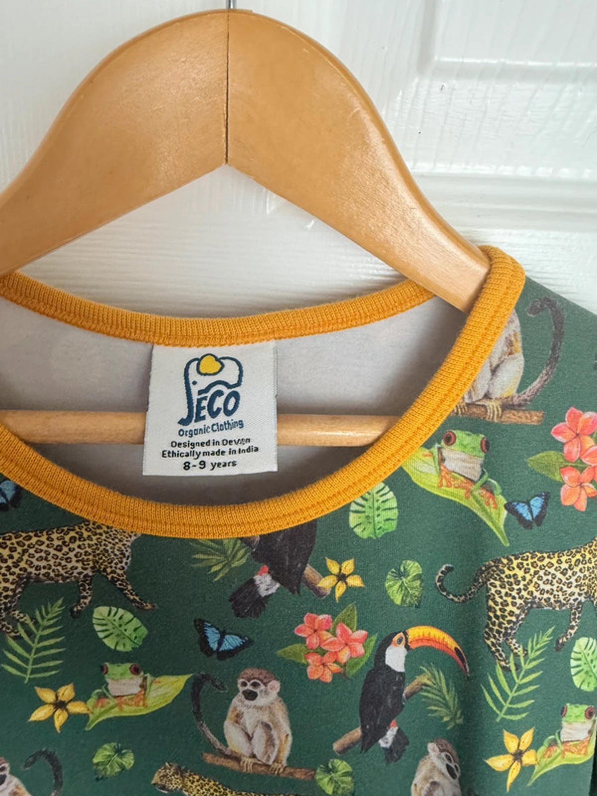 Jeco Green Jungle Organic Cotton Dress - Girls 8 - 9 Years - Little Ones Preloved. Second Hand Children's & Preloved Baby, Kids, Girls & Boys Clothes. UK online