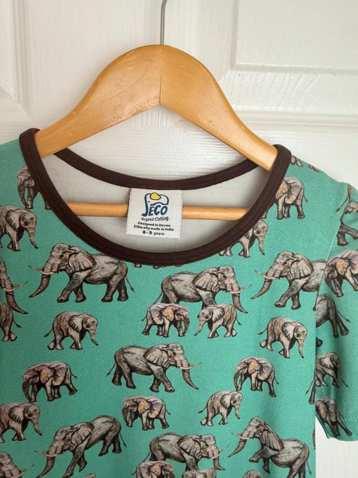 Jeco Organic Cotton Blue Elephant Dress - Girls 8 - 9 Years - Little Ones Preloved. Second Hand Children's & Preloved Baby, Kids, Girls & Boys Clothes. UK online