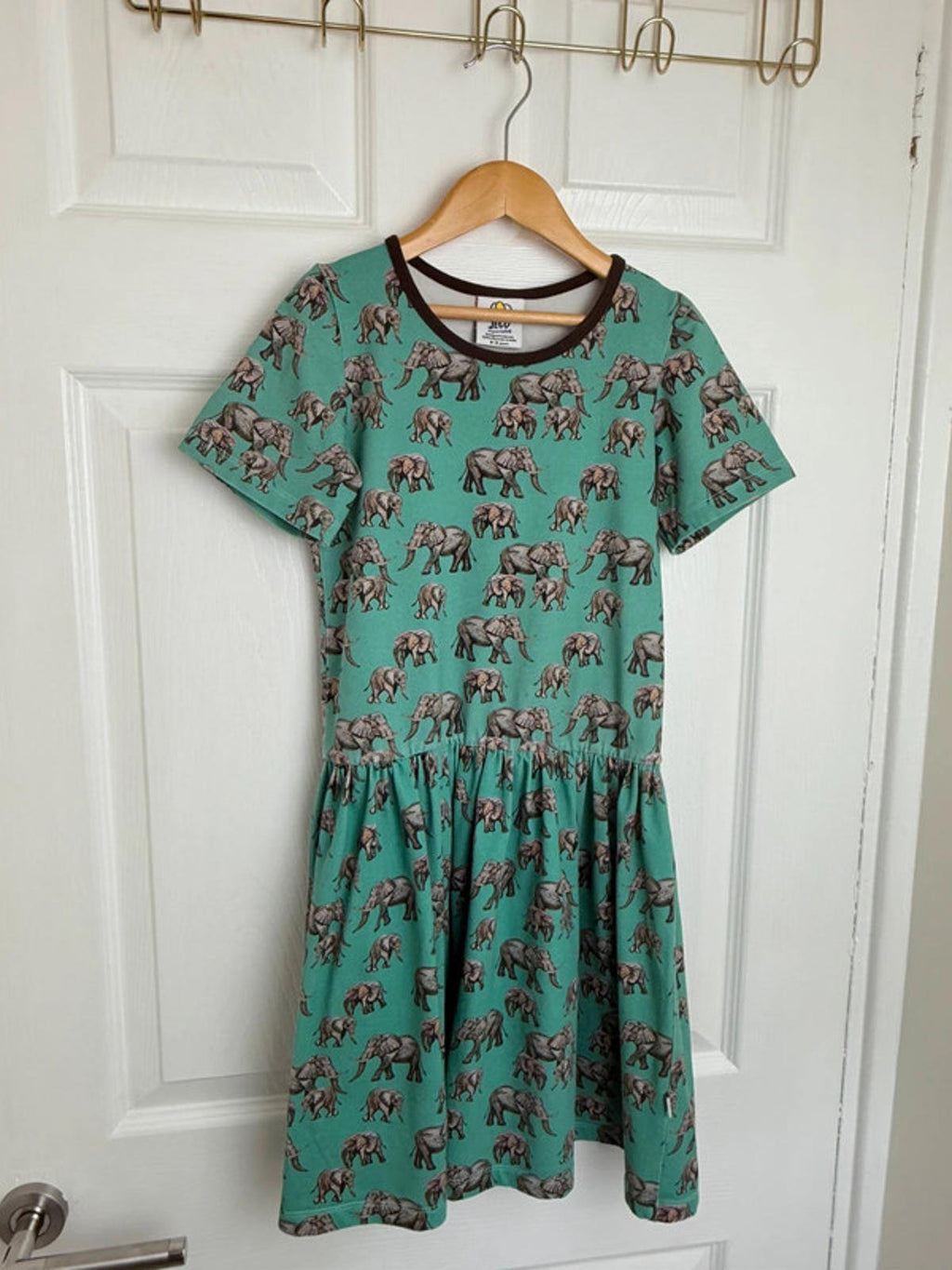 Jeco Organic Cotton Blue Elephant Dress - Girls 8 - 9 Years - Little Ones Preloved. Second Hand Children's & Preloved Baby, Kids, Girls & Boys Clothes. UK online