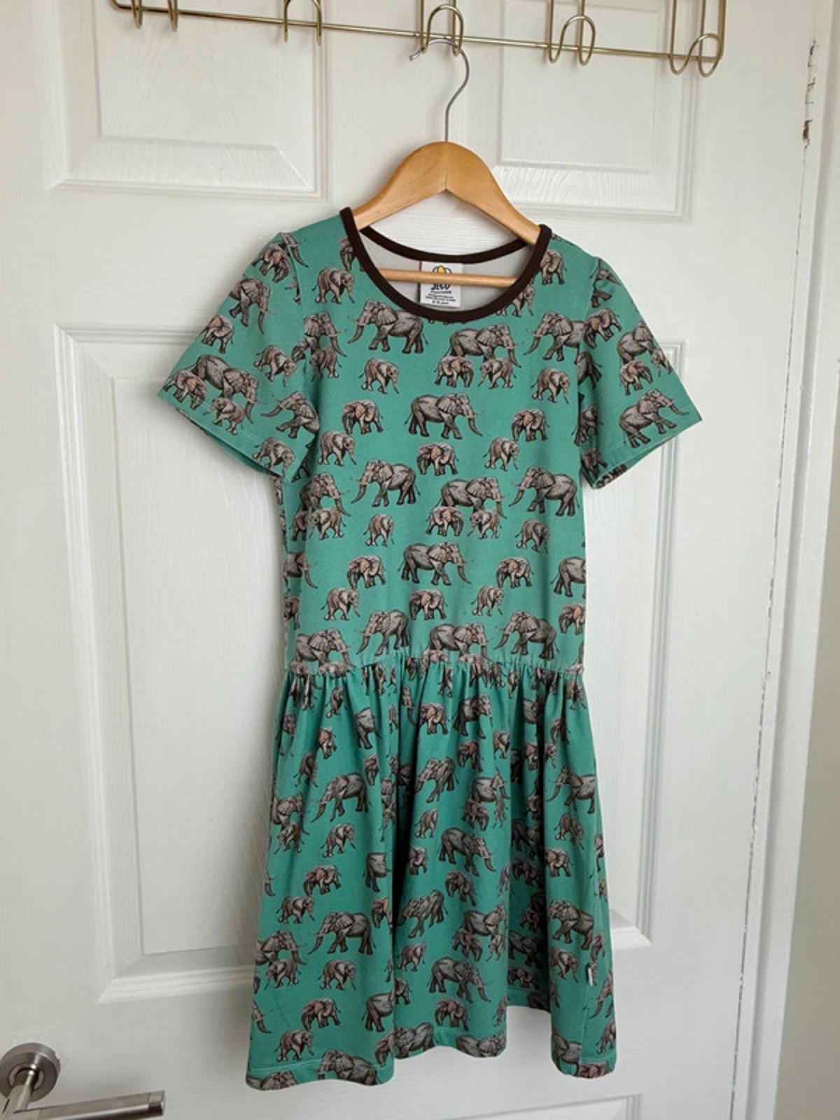 Jeco Organic Cotton Blue Elephant Dress - Girls 8 - 9 Years - Little Ones Preloved. Second Hand Children's & Preloved Baby, Kids, Girls & Boys Clothes. UK online