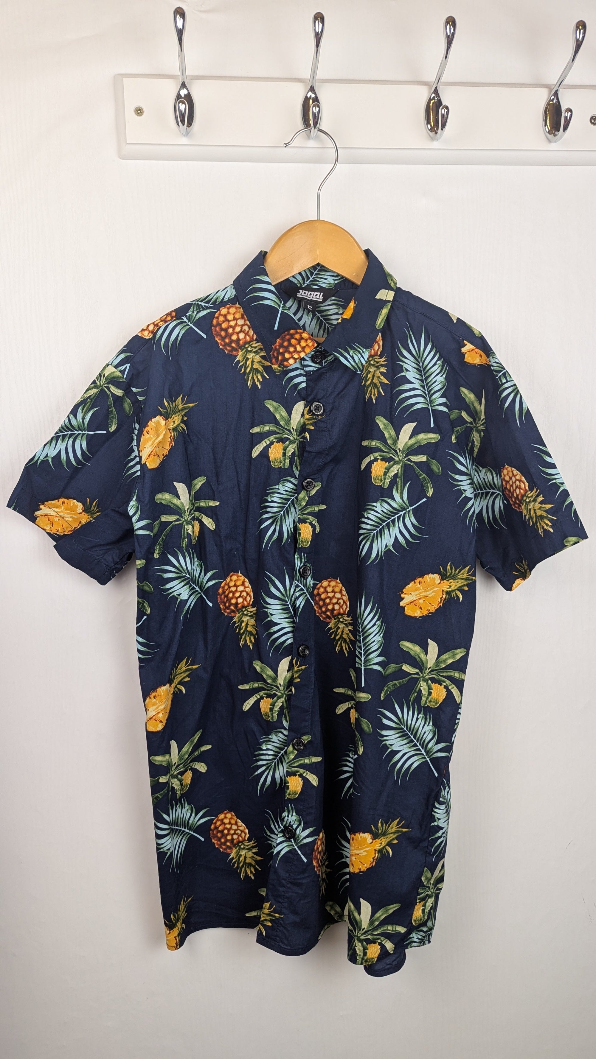 Jogal Navy Tropical Shirt - Boys 12 Years - Little Ones Preloved. Second Hand Children's & Preloved Baby, Kids, Girls & Boys Clothes. UK online
