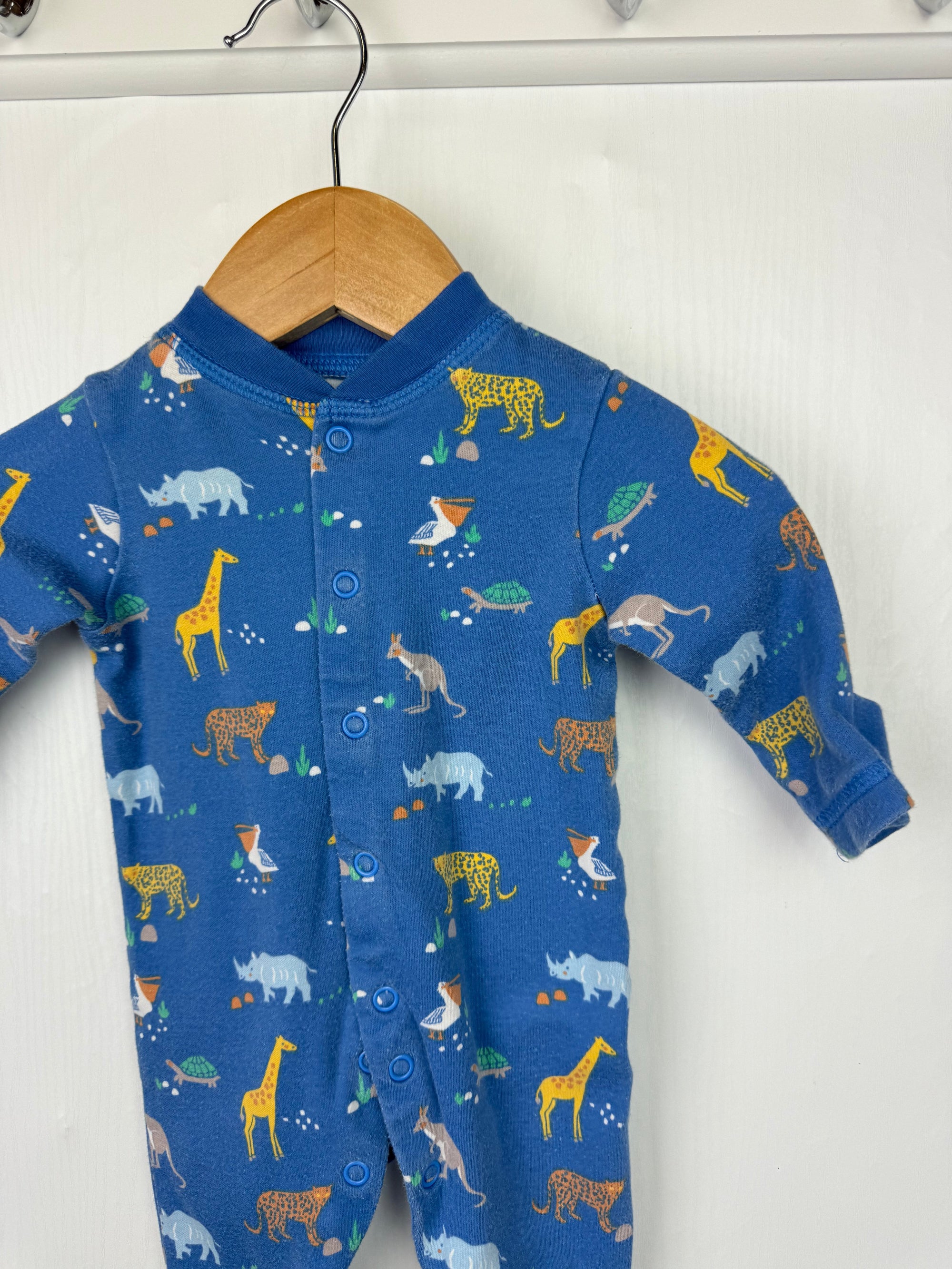 John Lewis Blue Animals Sleepsuit - Boys Newborn - Little Ones Preloved. Second Hand Children's & Preloved Baby, Kids, Girls & Boys Clothes. UK online